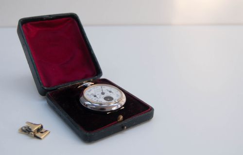 fig 4. Edwardian Cased Henri Chatelain Pedometer Retailed by Aitchison & Co