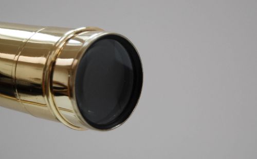 fig 4. Victorian Cased Portable Desktop Telescope on Stand by Aitchison London