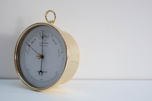 fig 2. Mid-Victorian Brass Cased Aneroid Barometer by Adie & son Edinburgh