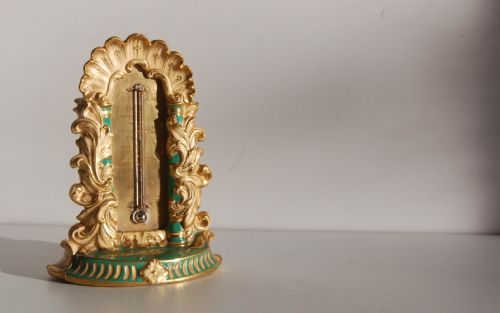 William IV Porcelain Desk Thermometer by Minton Potteries, Staffordshire