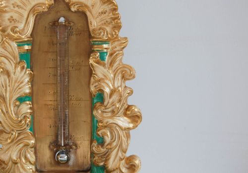 fig 3. William IV Porcelain Desk Thermometer by Minton Potteries, Staffordshire