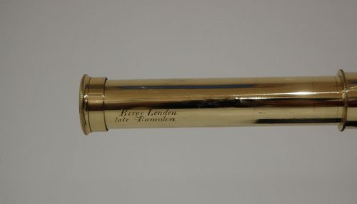 fig 1. Small George III Three Draw Telescope by Matthew Berge (Late Ramsden) London