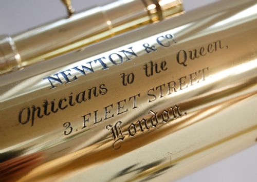 fig 3. Large Cased Victorian Desk Top Astronomical Telescope by Newton & Co, Fleet Street
