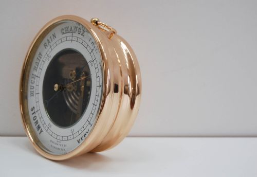 fig 2. Mid-Victorian Open Dial Holosteric Aneroid Barometer by Naudet (PNHB)