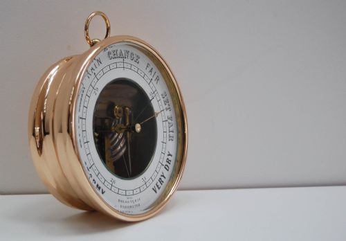 fig 5. Mid-Victorian Open Dial Holosteric Aneroid Barometer by Naudet (PNHB)