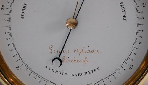 fig 3. Mid-Victorian Aneroid Barometer by Dubois & Casse for Lennie Opticians Edinburgh
