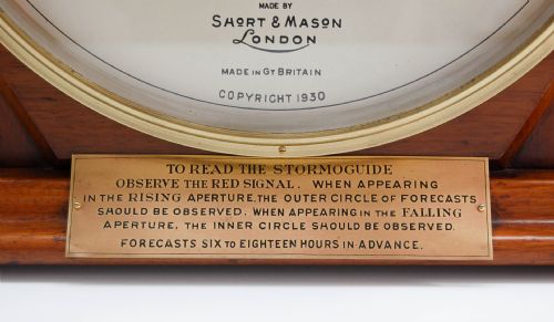 fig 1. Art Deco Period Shop Display Stormoguide Aneroid Barometer by Short & Mason