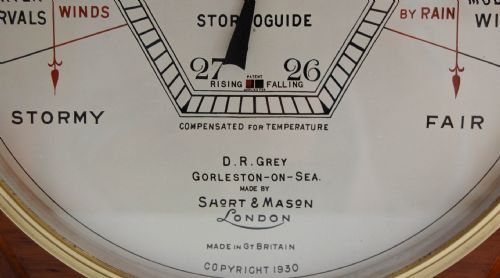 fig 2. Art Deco Period Shop Display Stormoguide Aneroid Barometer by Short & Mason
