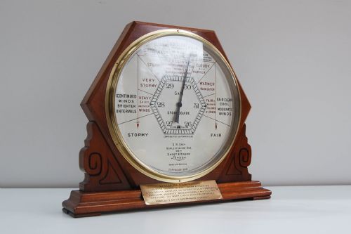 fig 3. Art Deco Period Shop Display Stormoguide Aneroid Barometer by Short & Mason