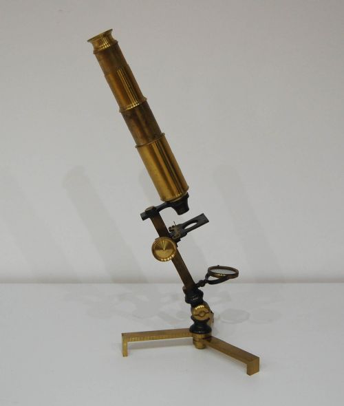 fig 3. Early Victorian Rosewood Cased Compound Microscope by JP Cutts Sutton & Son