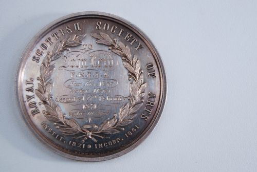 Royal Scottish Society of Arts Keith Medal to John Reid Frssa Dated 1871