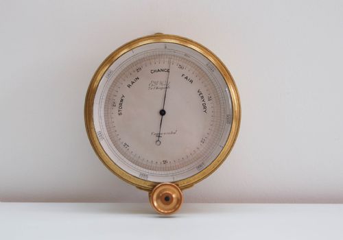 Mid Victorian Surveyors Aneroid Barometer by Eg Wood of Cheapside London