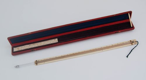 Early Victorian Large Cased Meteorological Thermometer by Patrick Adie of London
