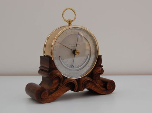 fig 1. Early Victorian Aneroid Barometer on Stand by Troughton & Simms & Engraved to George Sibley