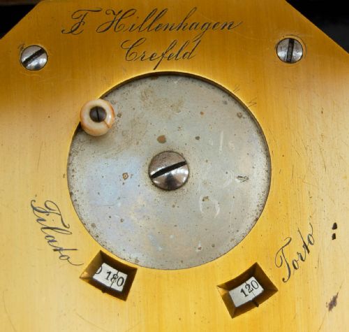 fig 2. Cased Mid-Victorian Silk Twisting Machine by Fritz Hillenhagen of Crefeld Germany