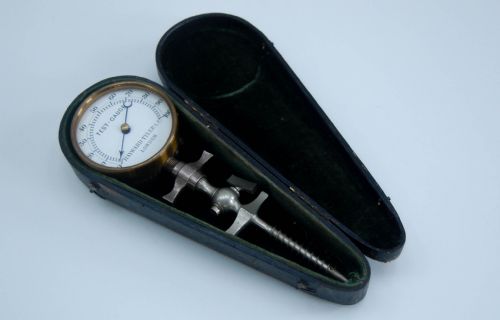 Late Victorian Cased Champagne or Soda Water Test Gauge by Hayward Tyler & Co London
