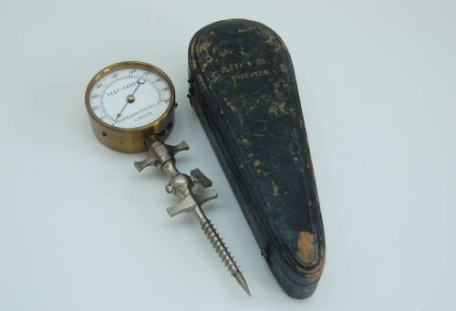 fig 2. Late Victorian Cased Champagne or Soda Water Test Gauge by Hayward Tyler & Co London