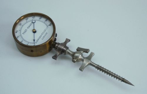 fig 3. Late Victorian Cased Champagne or Soda Water Test Gauge by Hayward Tyler & Co London