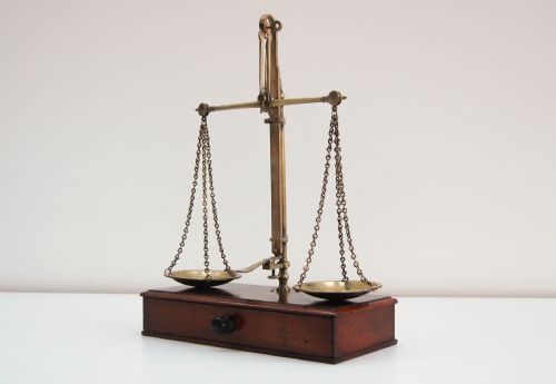 fig 2. Early Victorian Set of Apothecary Scales