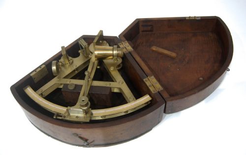 George III Cased Double Framed Sextant by Robert Brettell Bate of Poultry, London