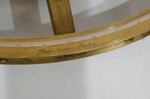 fig 2. George III Cased Double Framed Sextant by Robert Brettell Bate of Poultry, London