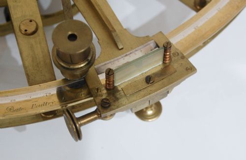 fig 3. George III Cased Double Framed Sextant by Robert Brettell Bate of Poultry, London