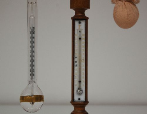 fig 2. Late Victorian Daniell's Hygrometer on Boxwood Stand
