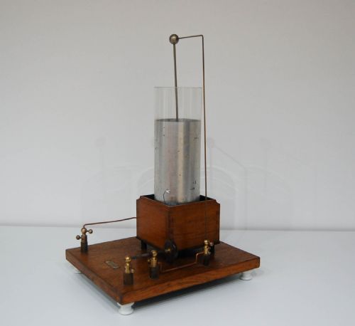 Edwardian Tesla Coil Leyden Jar & Spark Gap Apparatus by Robert Drosten of Brussels