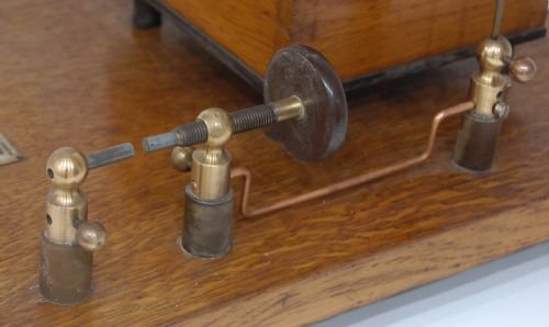fig 2. Edwardian Tesla Coil Leyden Jar & Spark Gap Apparatus by Robert Drosten of Brussels