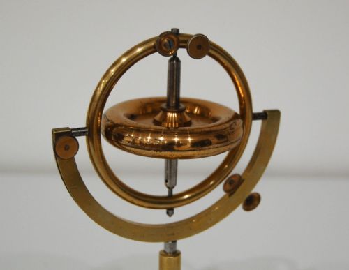 fig 1. Early Victorian Demonstration Gyroscope on Stand by Negretti & Zambra London.