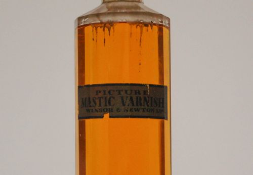 fig 2. Late Victorian Bottle of Mastic Picture Varnish by Winsor & Newton Ltd