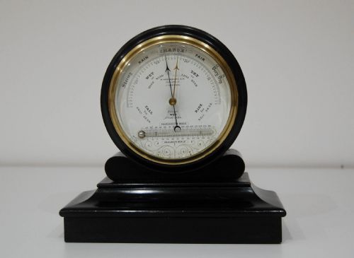 Mid Victorian Drumhead Aneroid Barometer by M Aronsberg & Co Liverpool