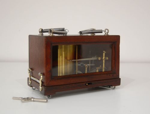 Rare Cased Aviation Bourdon Tube Barograph by Richard Freres of Paris