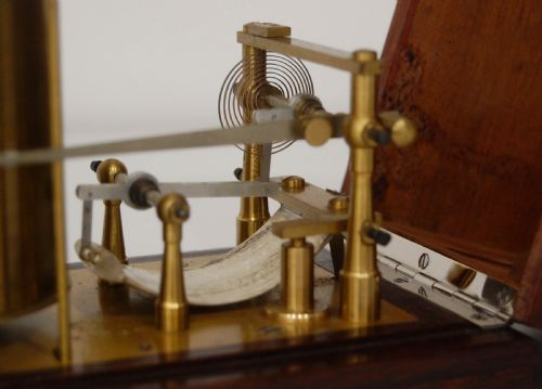 fig 4. Rare Cased Aviation Bourdon Tube Barograph by Richard Freres of Paris