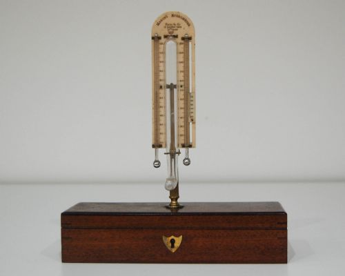 Early Victorian Cased Masons Hygrometer by Pizzi & Co, London
