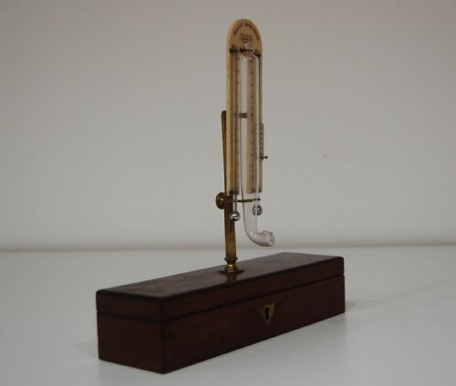 fig 2. Early Victorian Cased Masons Hygrometer by Pizzi & Co, London