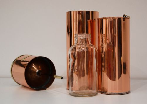 fig 2. Edwardian Snowdon Pattern Copper Rain Gauge by Negretti & Zambra