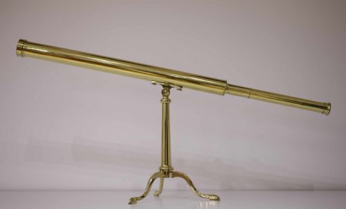 fig 2. George III Period Library Telescope on Stand by Gilbert & Sons London