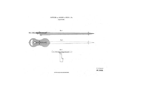 fig 7. Early Patent Shooting Stick by Gottlieb Van Meenen of Cologne 1880