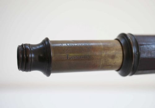 MID EIGHTEENTH CENTURY NON ACHROMATIC DECAGONAL REVERSE TAPER TELESCOPE BY JOHN GILBERT - ADDITIONAL PHOTO 2