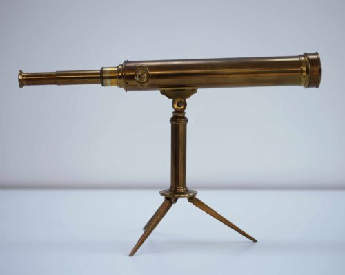 Miniature George IV Library Telescope on Stand by G&c Dixey, Bond Street, London