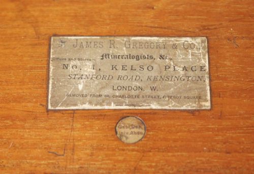 fig 2. Late Victorian John J Griffin Field Mineralogists Set Retailed by James R Gregory & Co