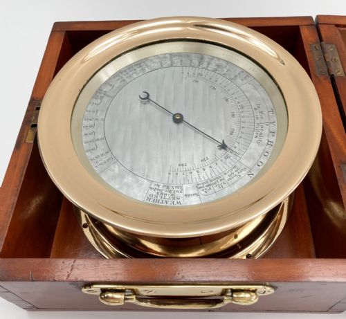 EARLY TWENTIETH CENTURY CASED BAROCYCLONOMETER OR TYPHOON BAROMETER - ADDITIONAL PHOTO 2