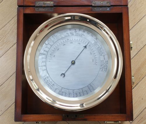 EARLY TWENTIETH CENTURY CASED BAROCYCLONOMETER OR TYPHOON BAROMETER - ADDITIONAL PHOTO 5