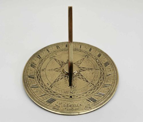 fig 1. Mid Victorian Seven Inch Sun Dial by Louis Casella of London