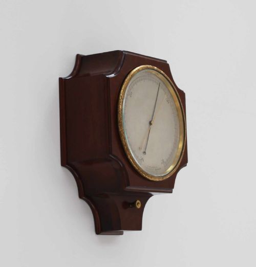 fig 3. Early Victorian Mahogany Wall Aneroid Barometer by CW Dixey of London