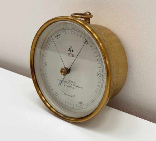 fig 4. Victorian Met Office Issued Aneroid Barometer by J Hicks of London