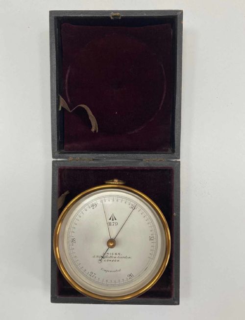 fig 1. Victorian Met Office Issued Aneroid Barometer by J Hicks of London