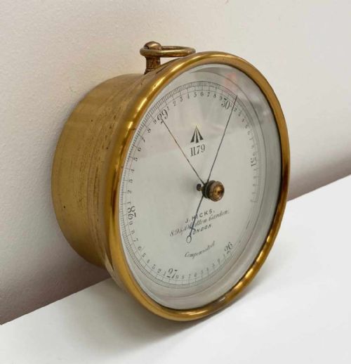fig 2. Victorian Met Office Issued Aneroid Barometer by J Hicks of London