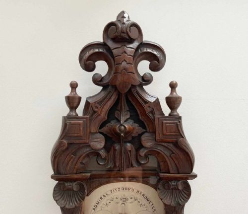 fig 1. Admiral Fitzroy Barometer with Silvered Scale by Negretti & Zambra
